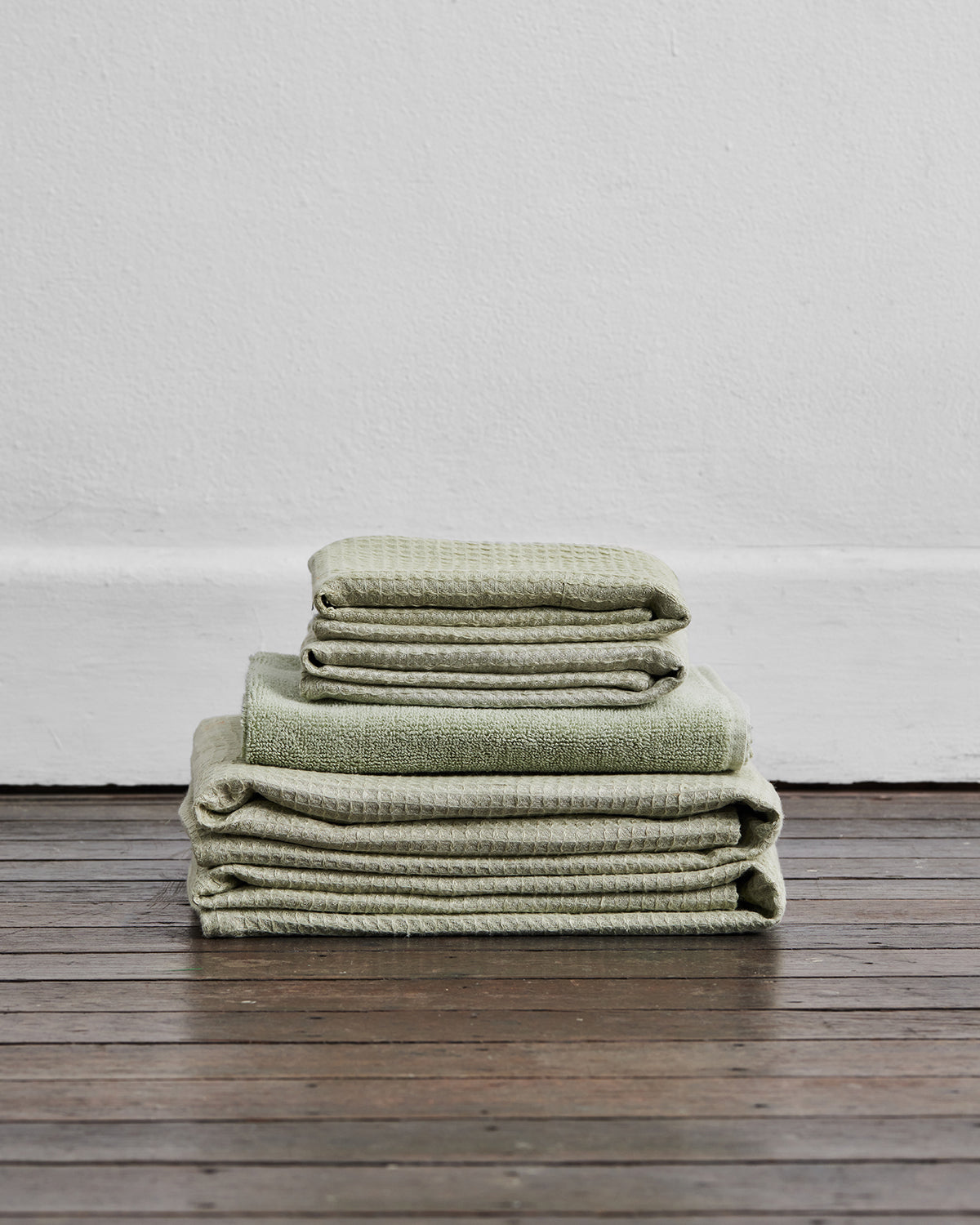 100% Linen Waffle Hand and Face Towel in Rust - Bed Threads