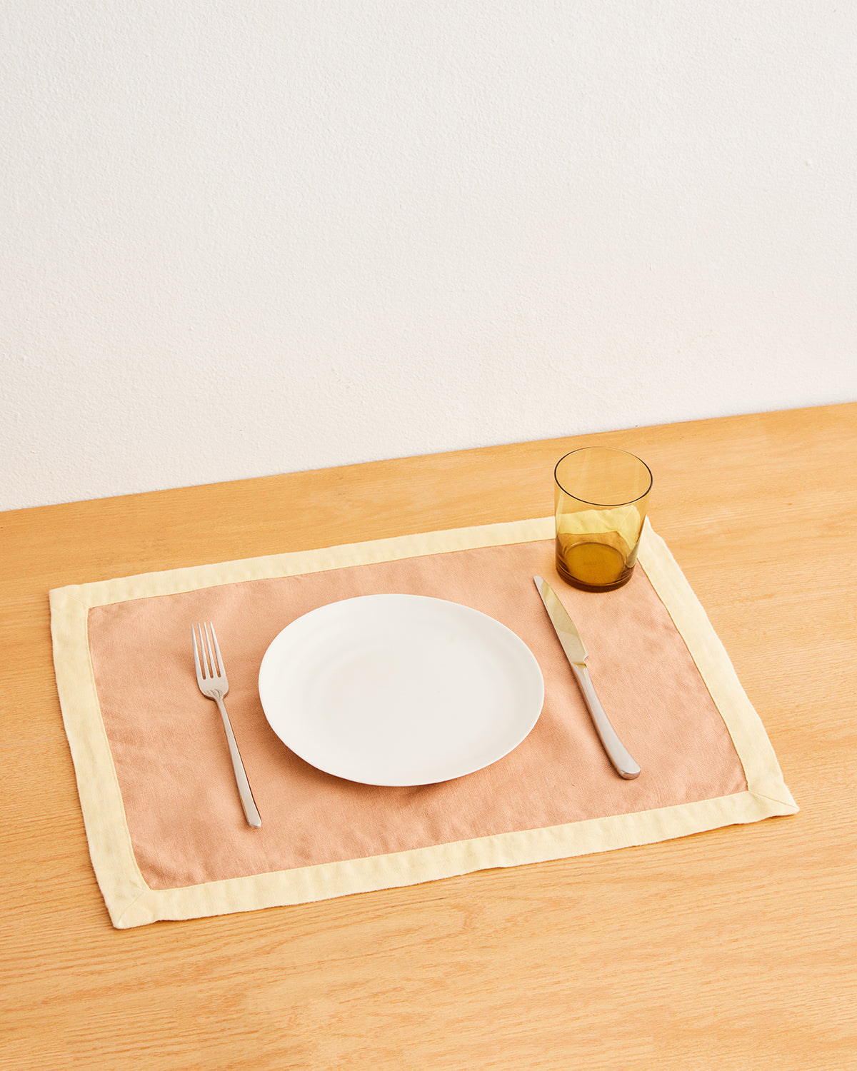 4 pcs Linen Placemat set in Terracotta Color