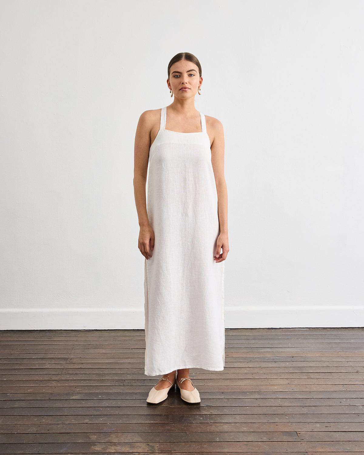 Boulevard Linen Maxi Dress in White - Extra Small - Bed Threads Boulevard Linen Maxi Dress in White - Extra Small - Bed Threads