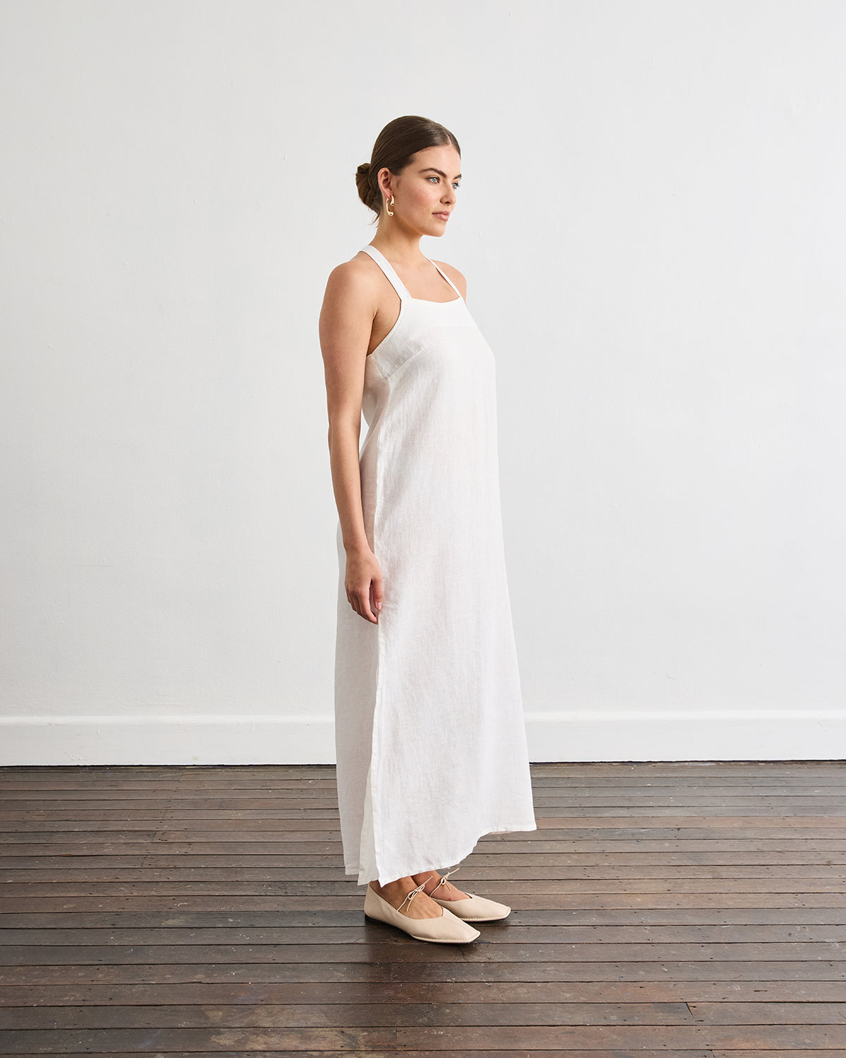 Boulevard Linen Maxi Dress in White - Extra Small - Bed Threads Boulevard Linen Maxi Dress in White - Extra Small - Bed Threads