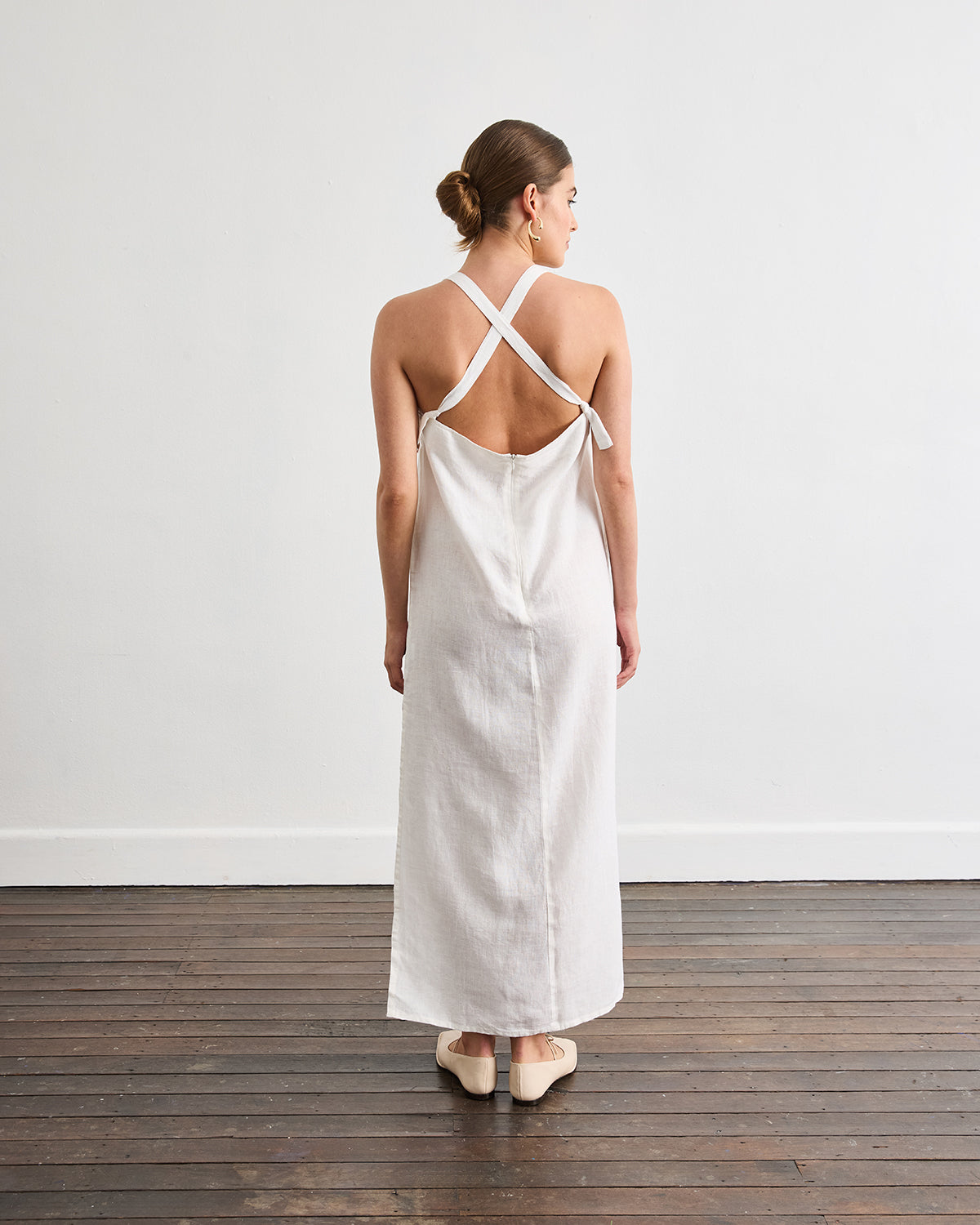 Boulevard Linen Maxi Dress in White - Extra Small - Bed Threads Boulevard Linen Maxi Dress in White - Extra Small - Bed Threads