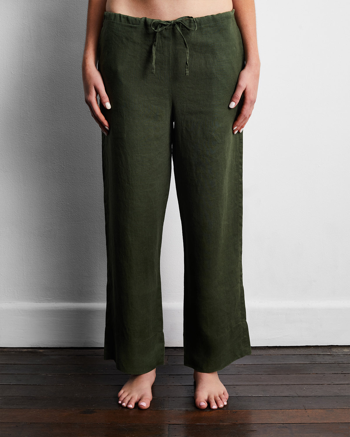 Women's Pajama Pants Light Sage Green Color Women Pjs Bottoms Wide Leg  Lounge Palazzo Yoga Drawstring Pants XS