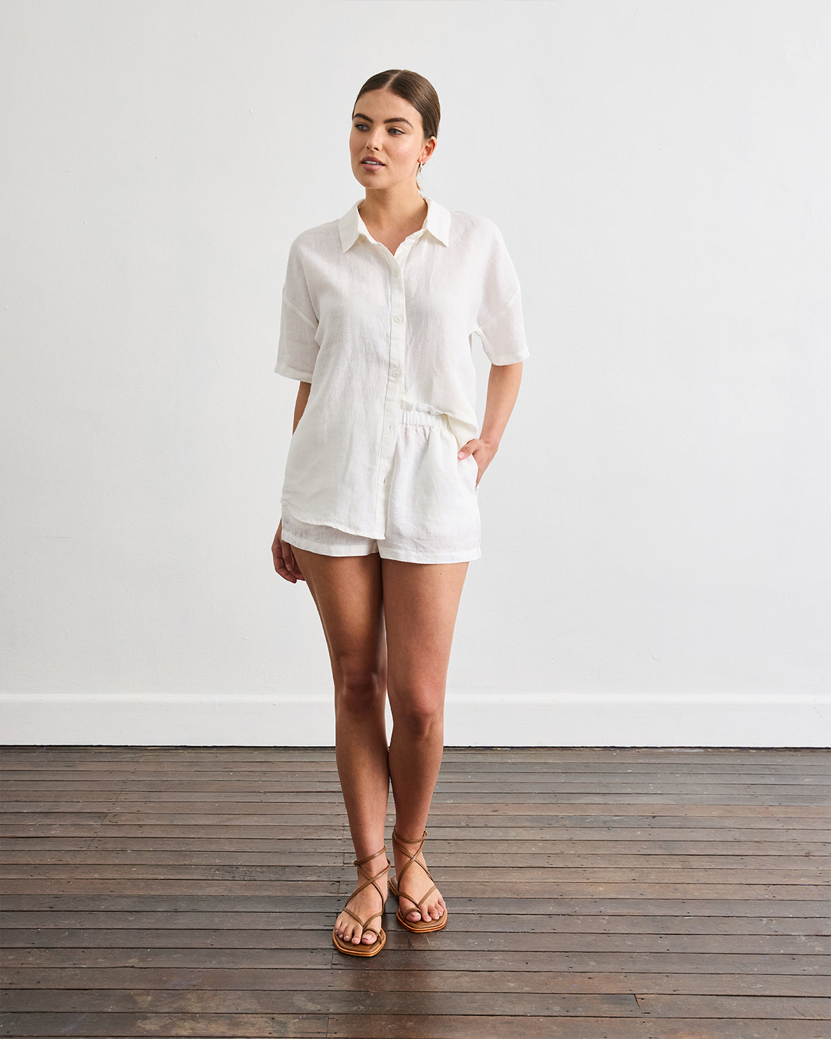 Marina Shorts in White - Triple Extra Large