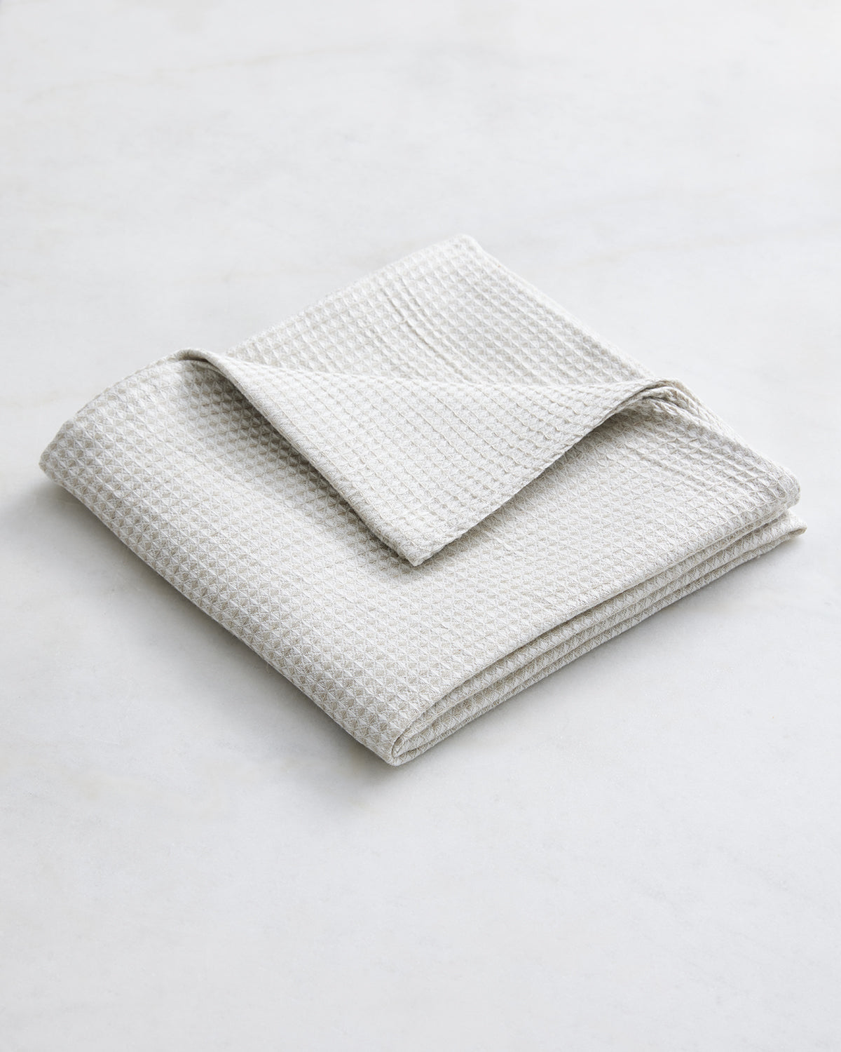 French Linen + Cotton XL Waffle Compact Bath Towel - Black - 24 x 40