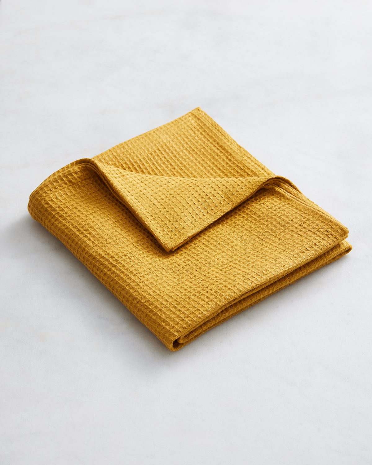 Turmeric 100% French Flax Linen Waffle Bath Towel – Bed Threads