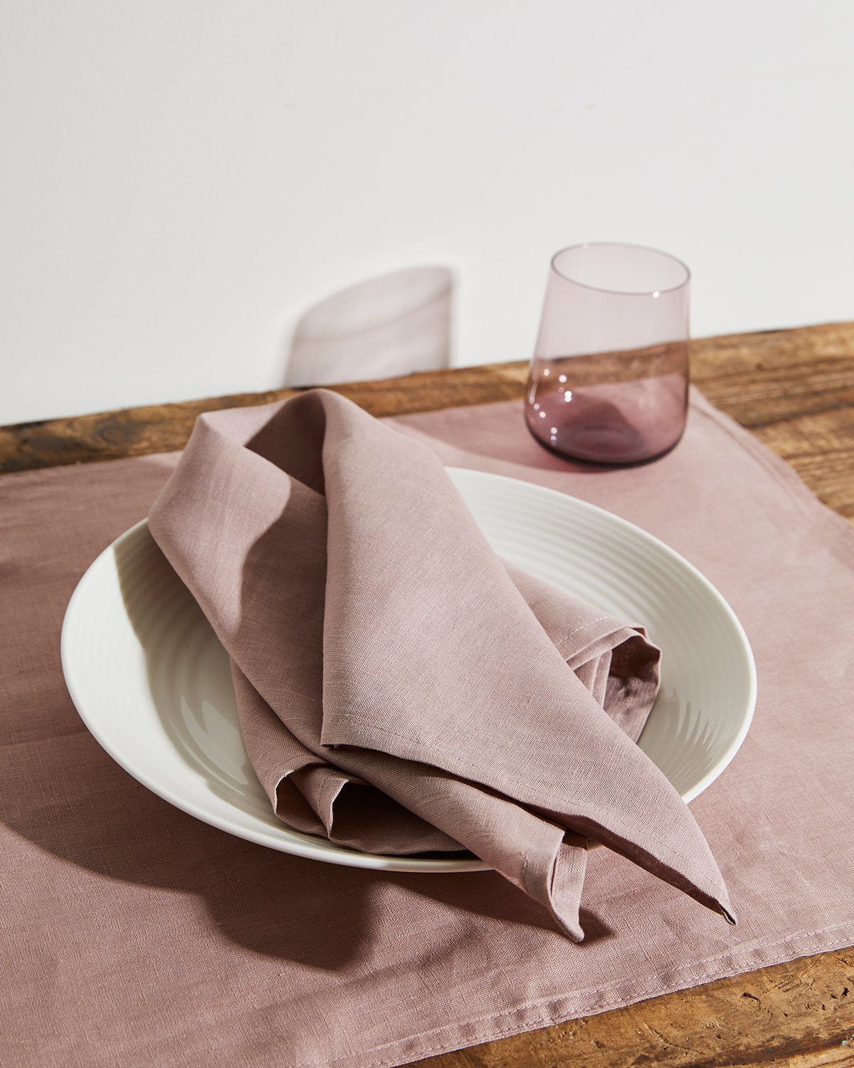 Bed Threads 4-Pack Linen Napkins in Mineral