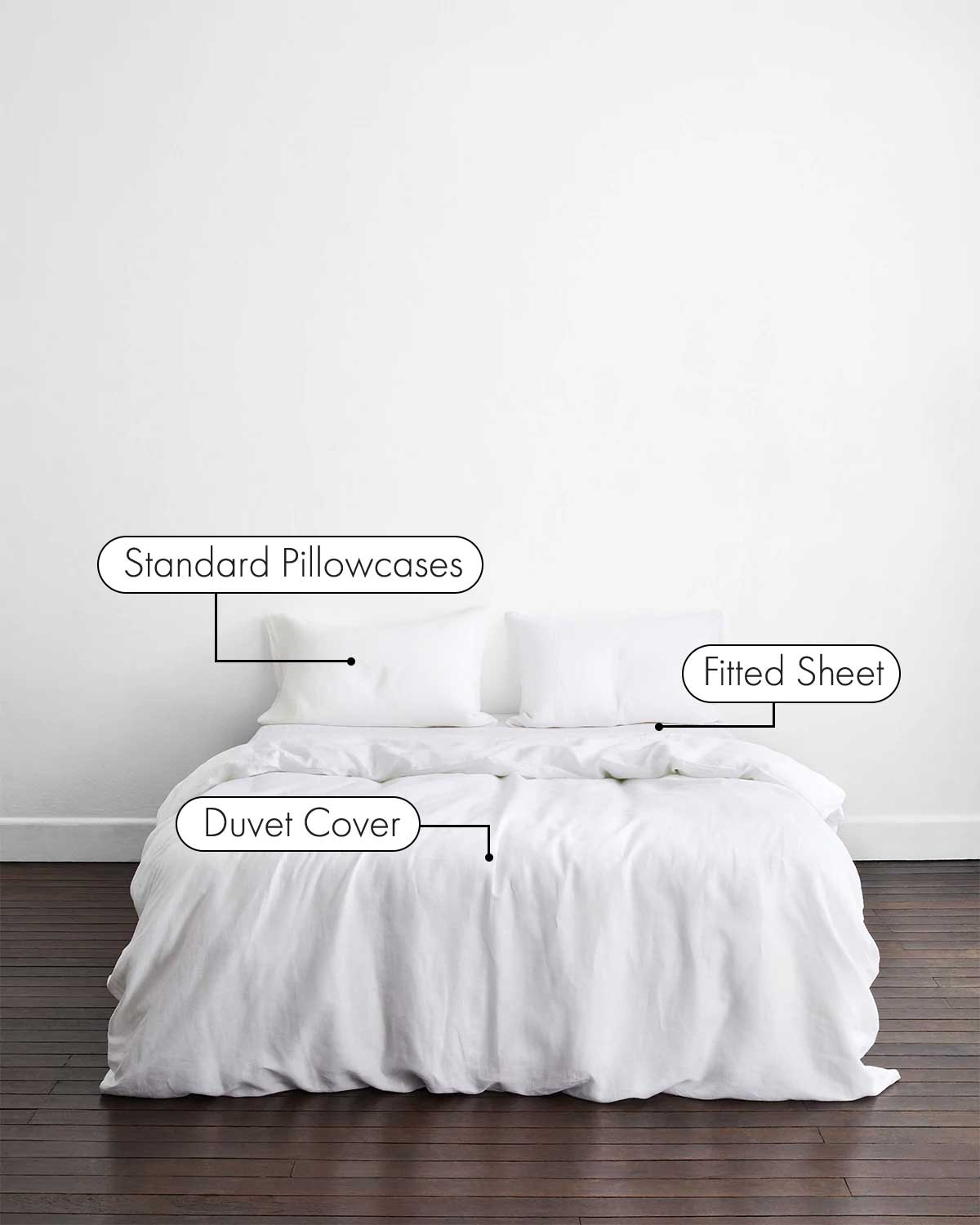White Flax Linen Quilt Cover Set  Bed Linen Sets Online – Bed Threads