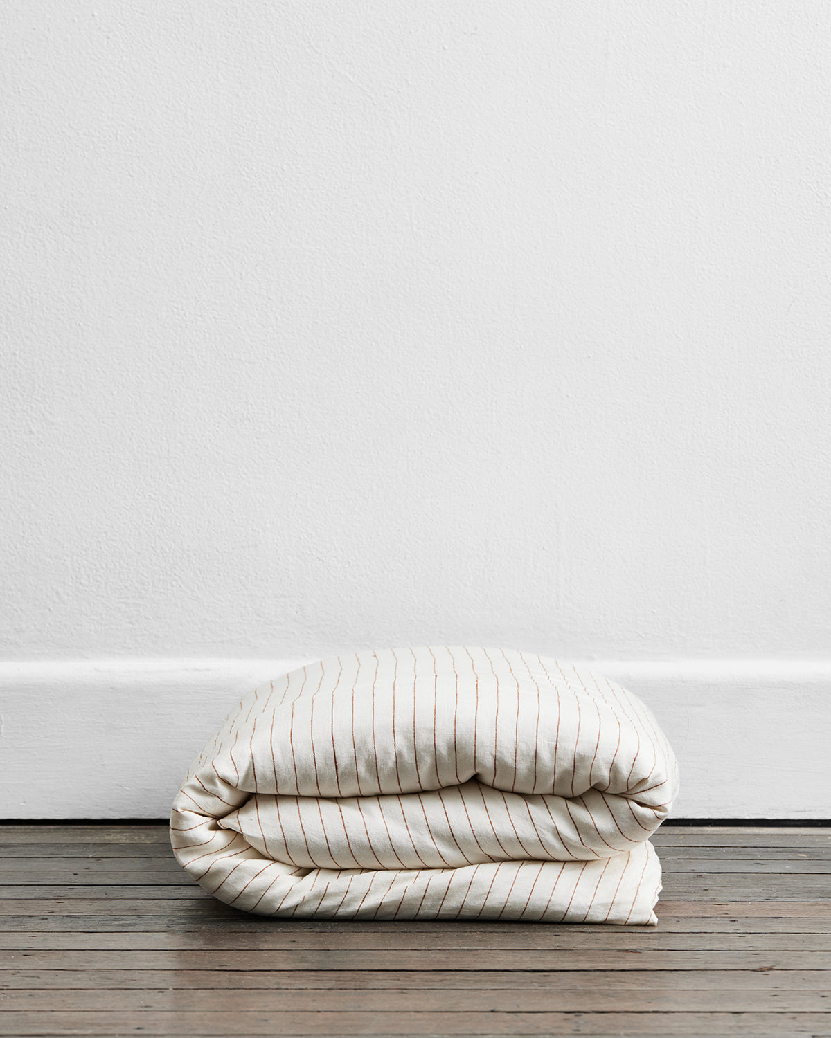 højde dash Forbavselse Rust Stripe 100% French Flax Linen Duvet Cover – Bed Threads