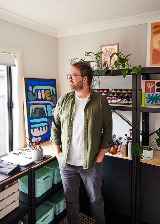Artist Xander Holliday’s Vibrant Home Is Filled with Colorful Art