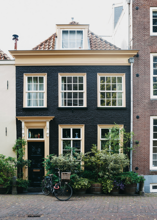 black painted home