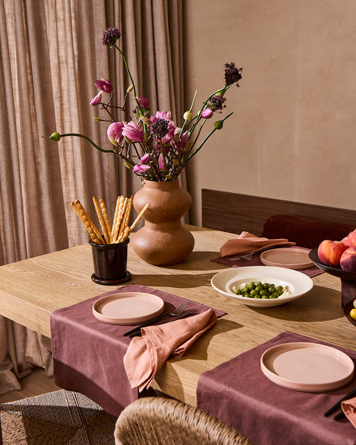 Cacao 100% French Flax Linen Placemats (Set of Four)