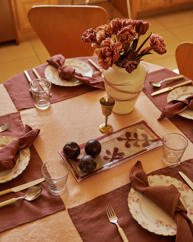 Cacao 100% French Flax Linen Placemats (Set of Four)