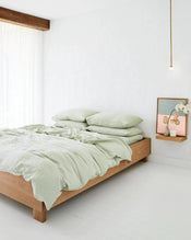 Sage 100% French Flax Linen Sheet Set - view