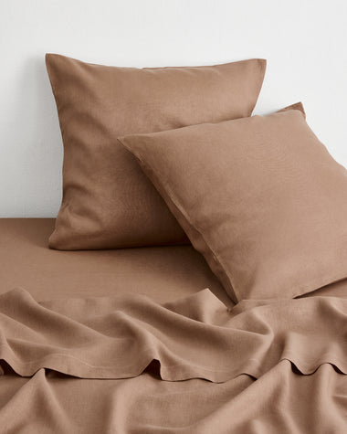 Portobello 100% French Flax Linen European Pillowcases (Set of Two)