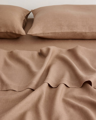 Portobello 100% French Flax Linen Fitted Sheet