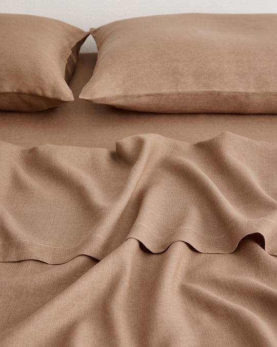 Portobello 100% French Flax Linen Fitted Sheet