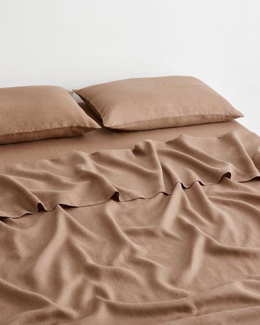 Portobello 100% French Flax Linen Fitted Sheet