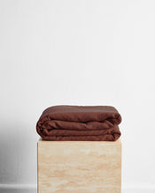 Cacao 100% French Flax Linen Throw - view