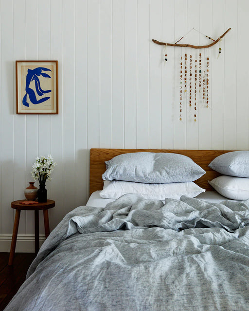 White 100% French Flax Linen Sheet Set