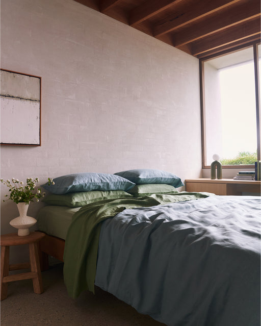 Pistachio 100% French Flax Linen Sheet Set