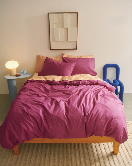 Berry Organic Cotton Percale Duvet Cover