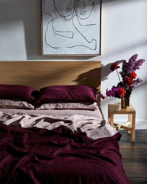 Lavender 100% French Flax Linen Sheet Set
