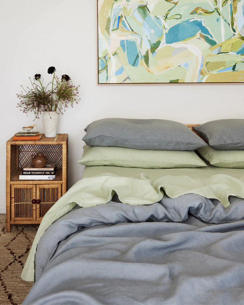 Sage 100% French Flax Linen Sheet Set