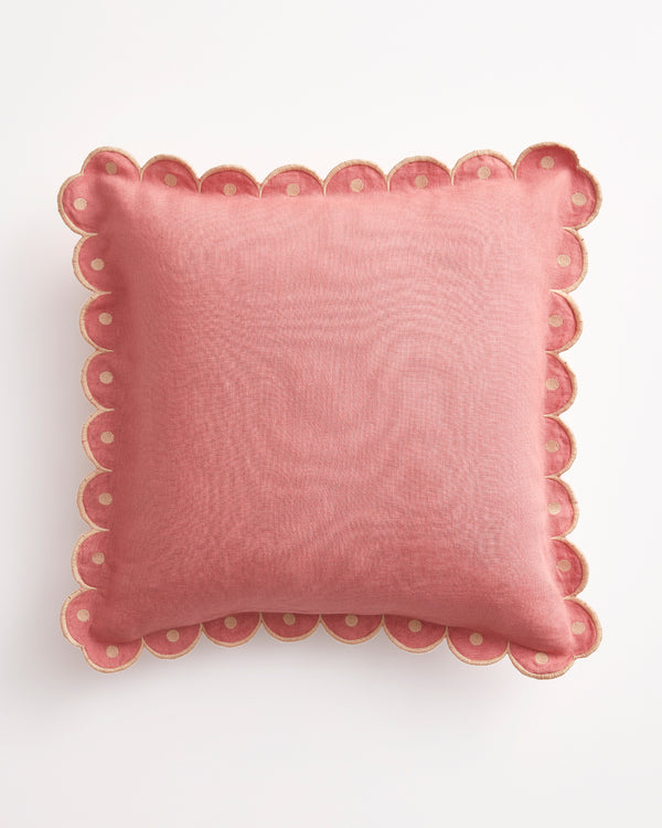 Pink Clay & Terracotta 100% French Flax Linen Arch Cushion Cover