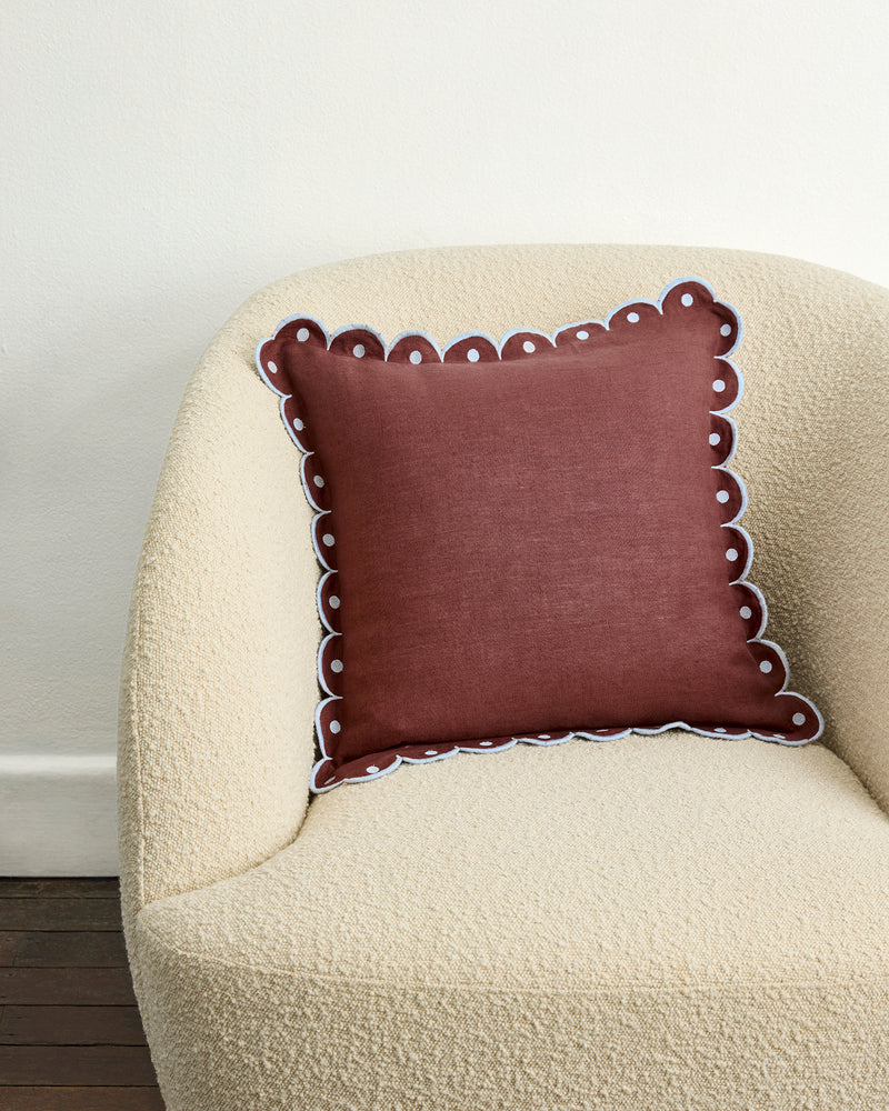 Cacao & Coast 100% French Flax Linen Arch Cushion Cover