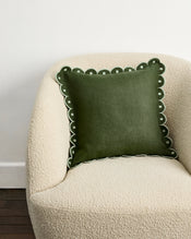 Olive & Sage 100% French Flax Linen Arch Cushion Cover - view