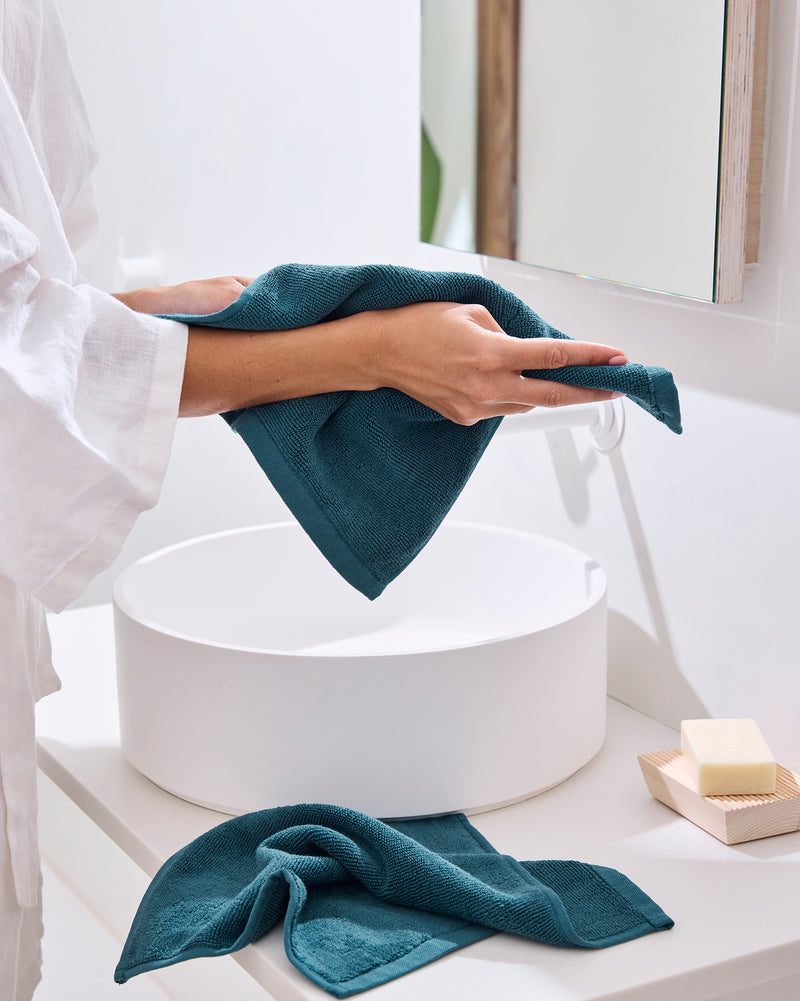Aegean 100% Cotton Terry Face Washers (Set of Two)
