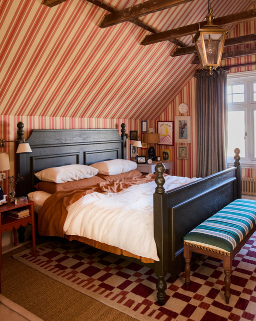 Rust 100% French Flax Linen Pillowcases (Set of Two)