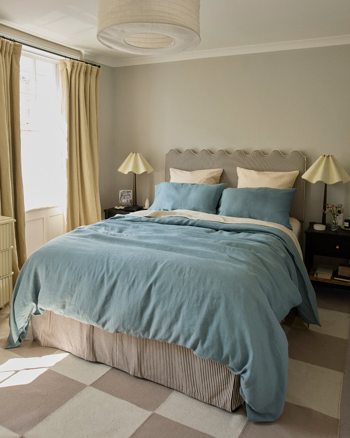 100% French Flax Linen Bedding Set - Lagoon | Bed Threads
