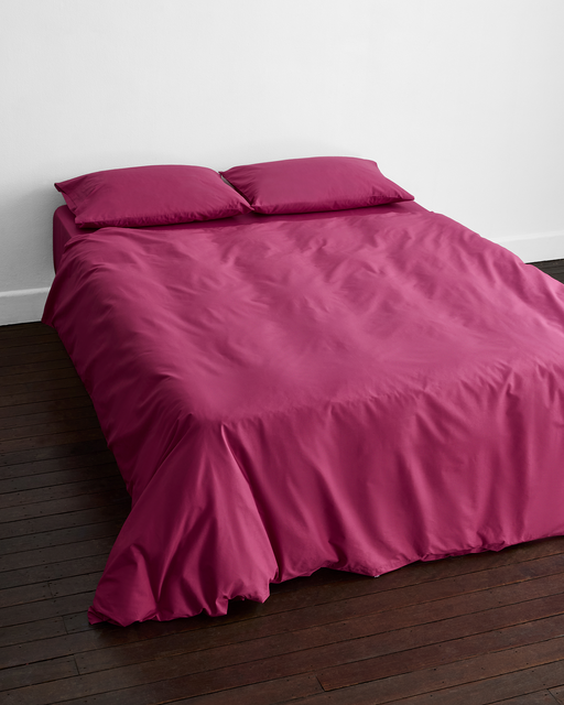 Berry Organic Cotton Percale Duvet Cover