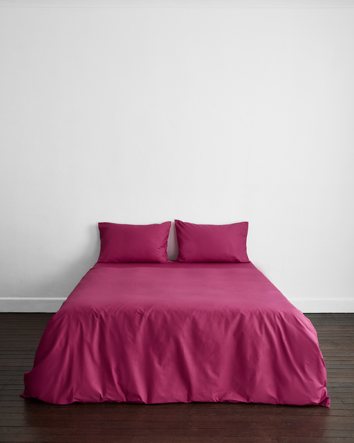 Berry Organic Cotton Percale Duvet Cover
