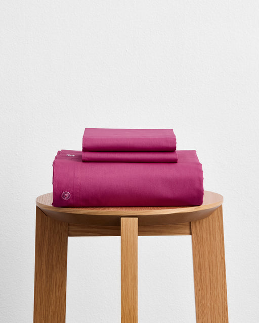 Berry Organic Cotton Percale Duvet Cover Set