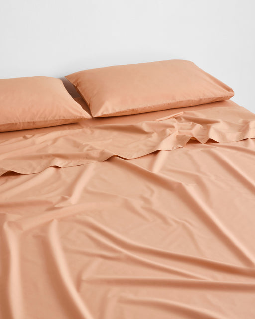 Butterscotch Organic Cotton Percale Flat Sheet