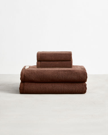 Espresso 100% Cotton Terry Bath Towels & Face Washers Bundle