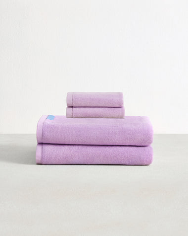 Violet 100% Cotton Terry Bath Towels & Face Washers Bundle
