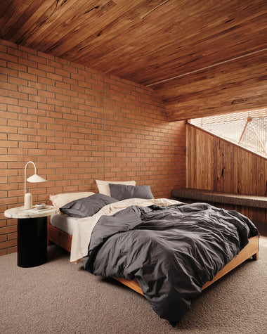 Graphite 100% Organic Cotton Duvet Cover