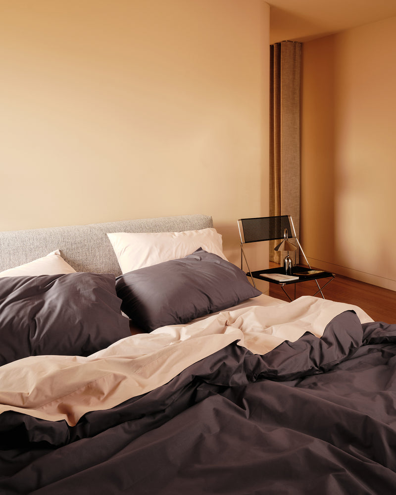 Graphite & Oyster 100% Organic Cotton Percale Bedding Bundle