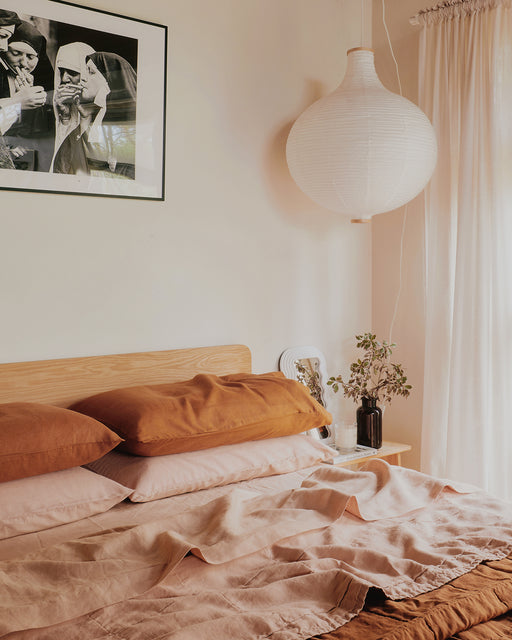 Rust & Terracotta 100% French Flax Linen Bedding Bundle