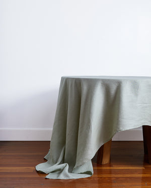 Sage 100% French Flax Linen Tablecloth