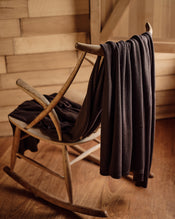 Mocha Cotton & Wool Mix Blanket - view
