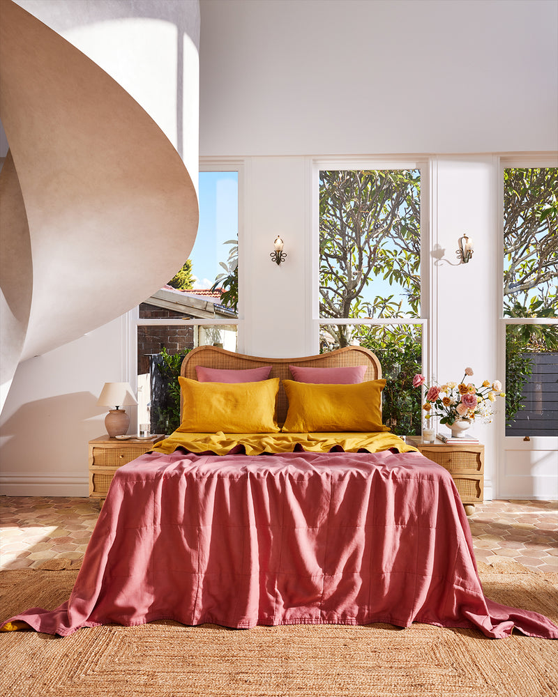 Terracotta & Rust Two-Tone Quilt