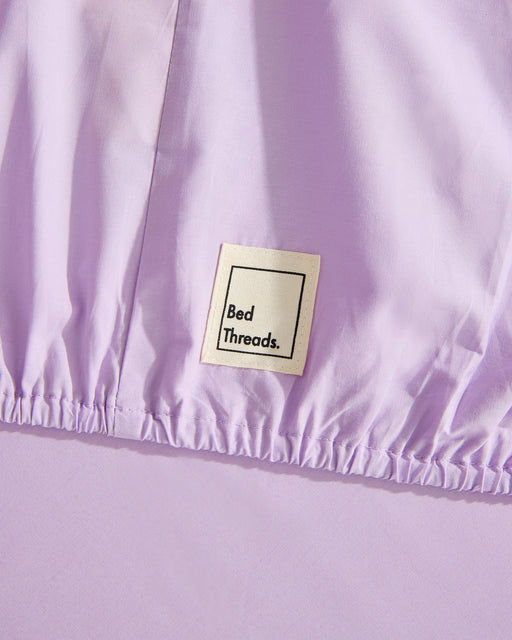 Violet 100% Organic Cotton Percale Fitted Sheet