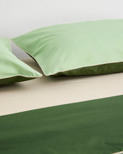 Moss, Apple & Vanilla Piped 100% Organic Cotton Percale Pillowcases (Set of Two) - view