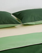 Moss, Apple & Vanilla Piped 100% Organic Cotton Percale Pillowcases (Set of Two) - view