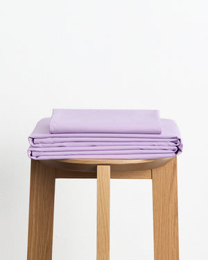 Violet 100% Organic Cotton Percale Sheet Set