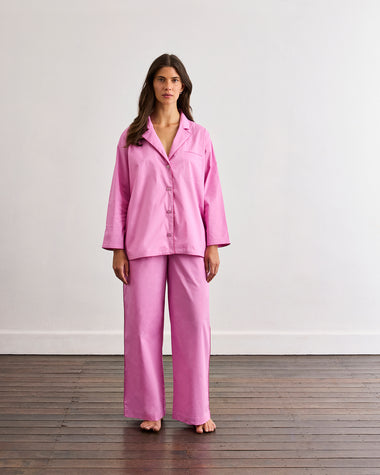 Bubblegum & Berry Piped Long Sleep Set